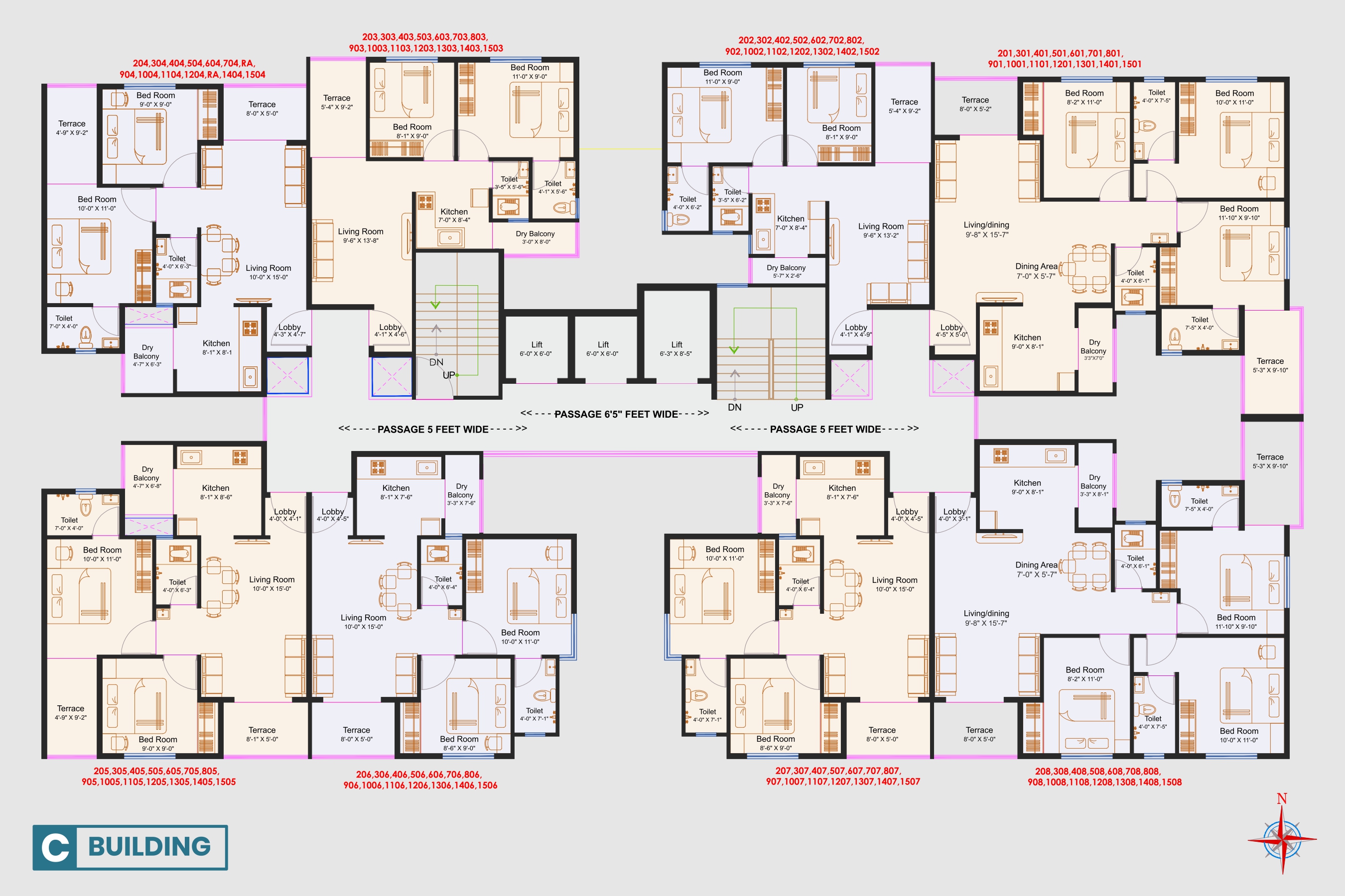 1st Floor Plan Wing-A